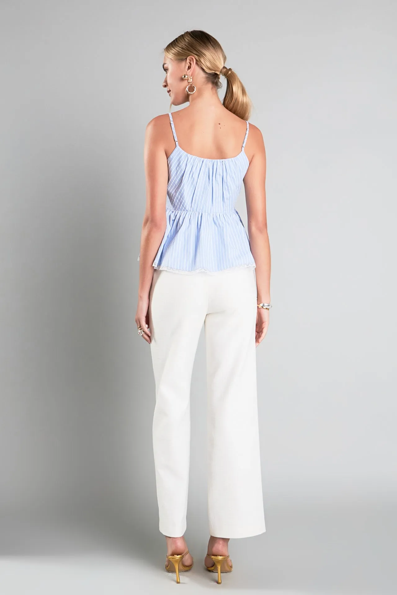 Striped Peplum Top