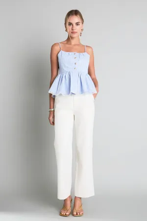 Striped Peplum Top