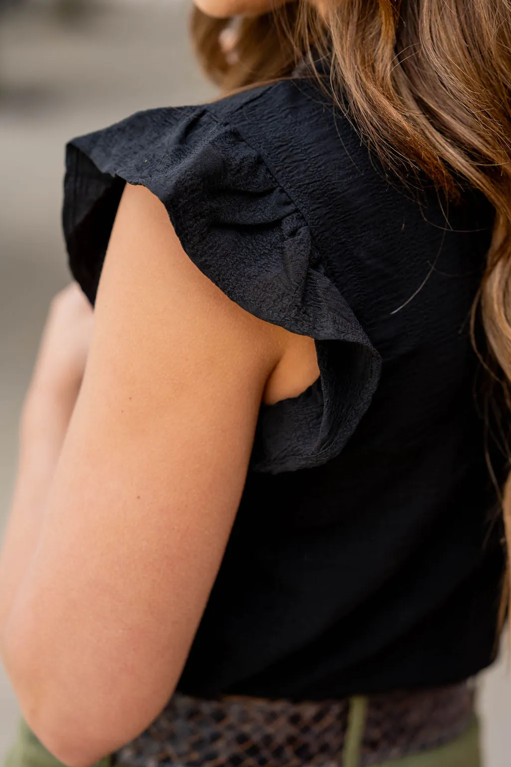 Subtle Plaid Cinched Trim Tank