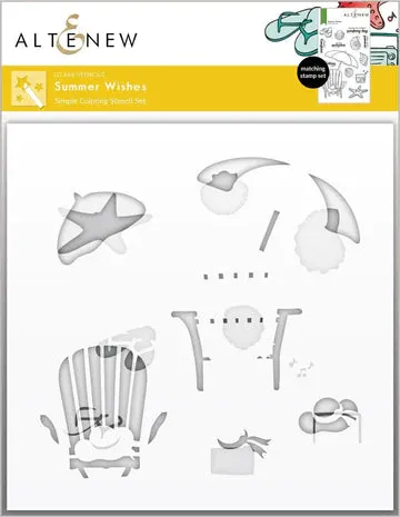 Summer Wishes Simple Coloring Stencil Set (2 in 1)