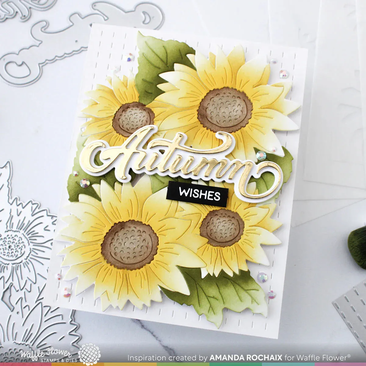 Sunflower Cluster Stencil