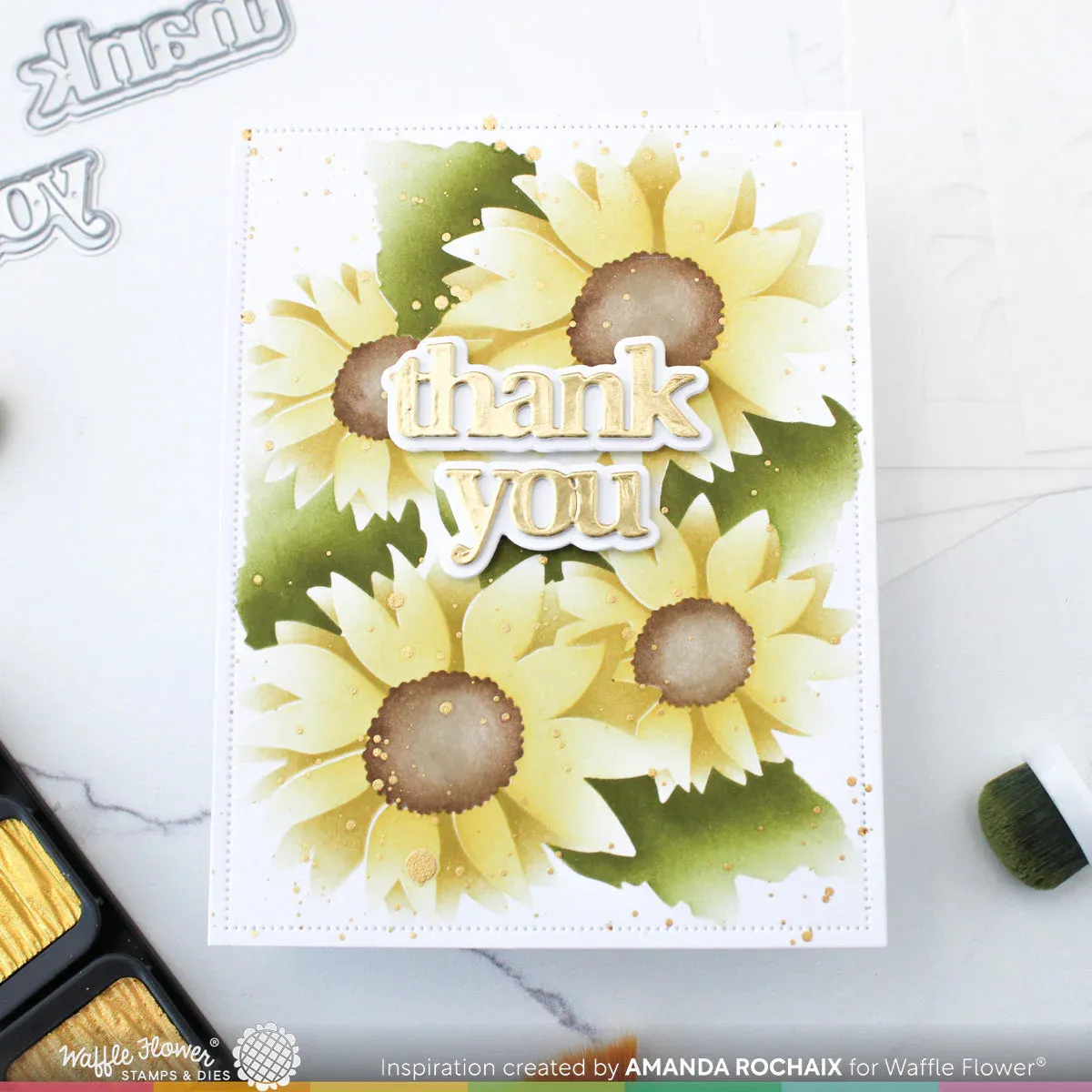 Sunflower Cluster Stencil