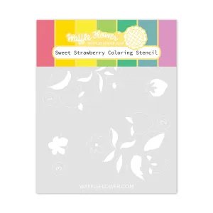 Sweet Strawberry Coloring Stencil
