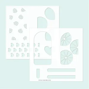 Sweet Summer Stencil Pack (two 6x6)