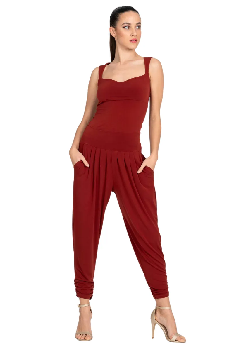 Sweetheart Neckline Top With Thick Straps