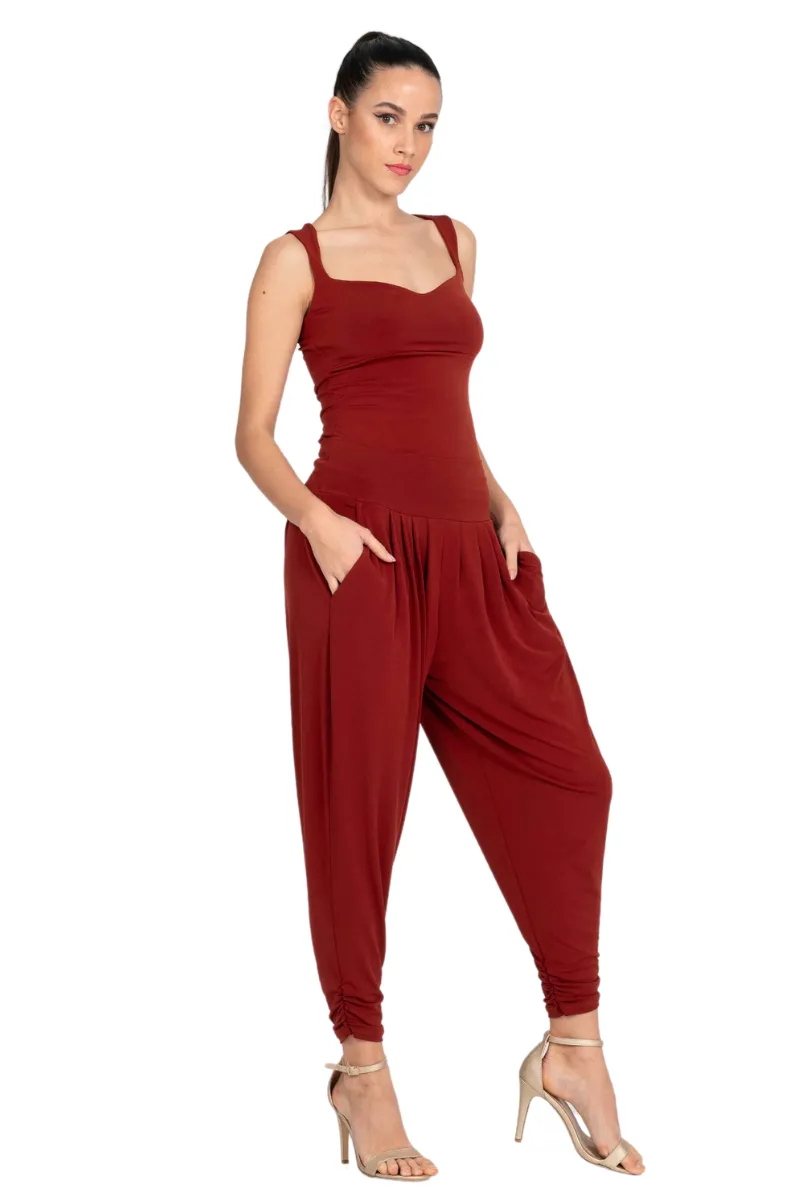 Sweetheart Neckline Top With Thick Straps