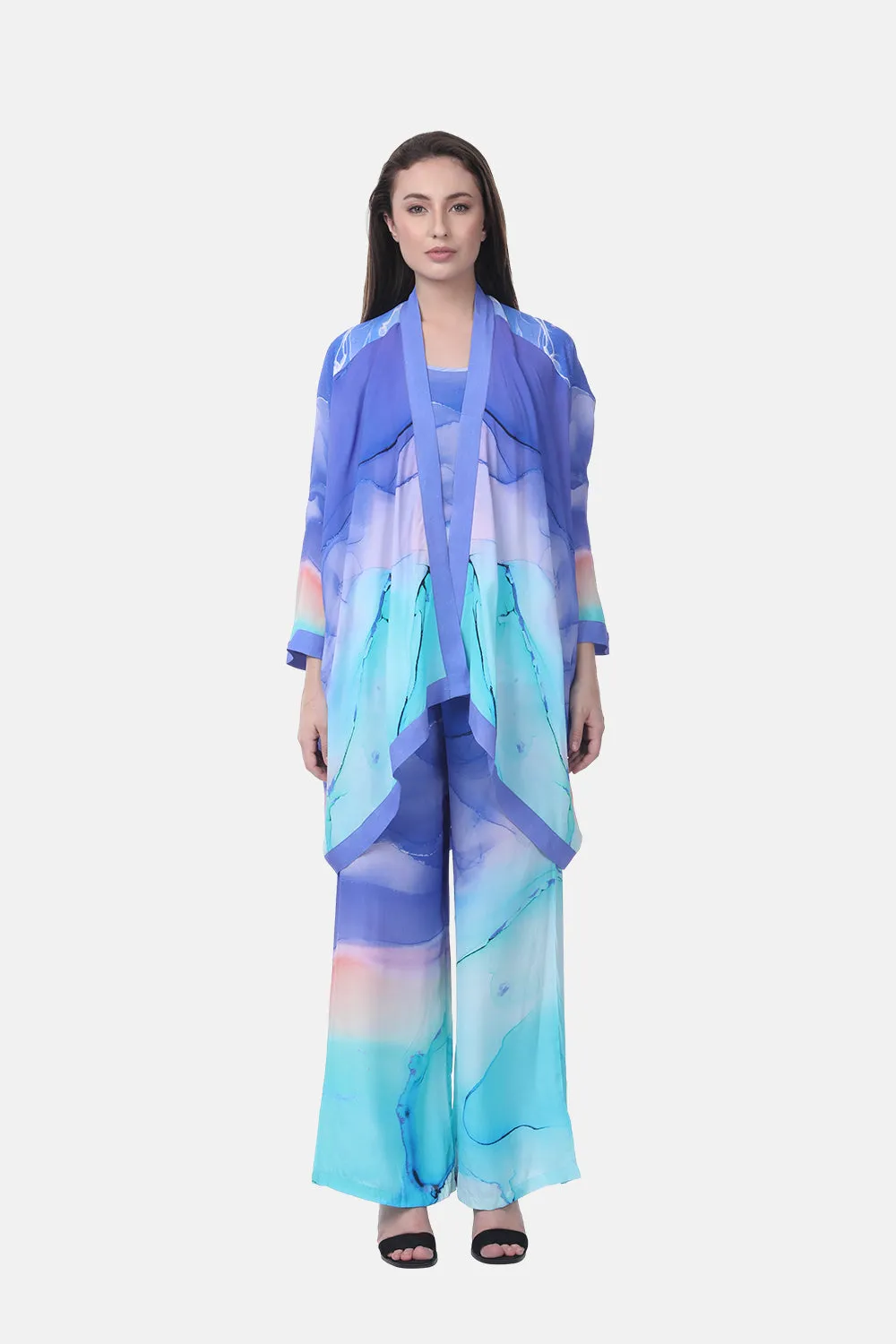 TEMPER BLUE - KIMONO SHORT SHRUG