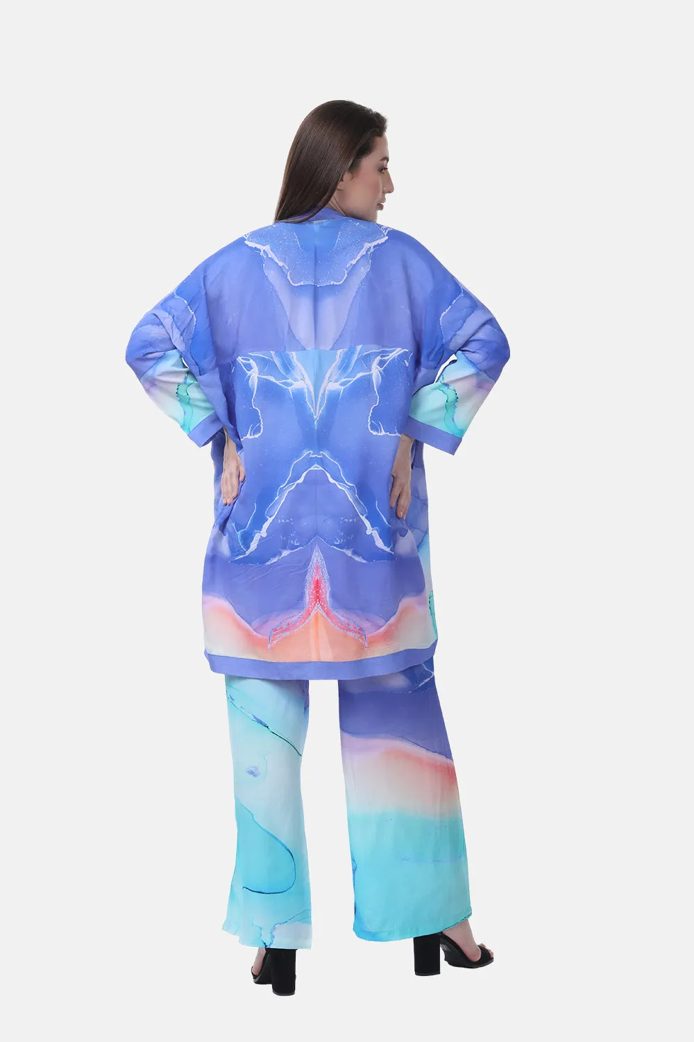 TEMPER BLUE - KIMONO SHORT SHRUG