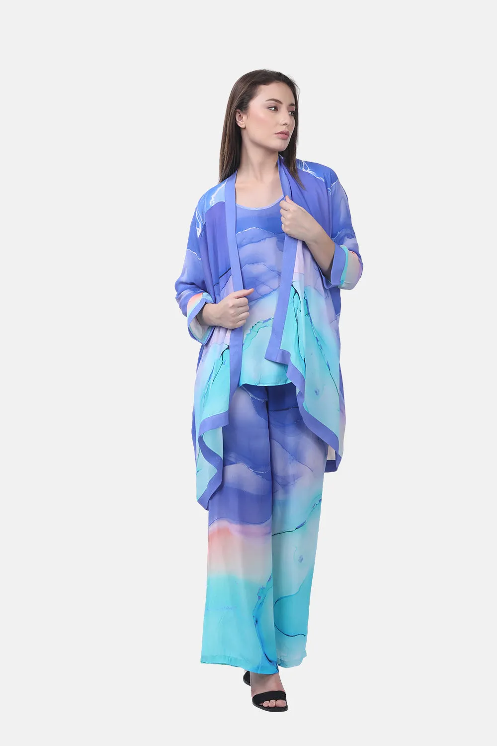 TEMPER BLUE - KIMONO SHORT SHRUG