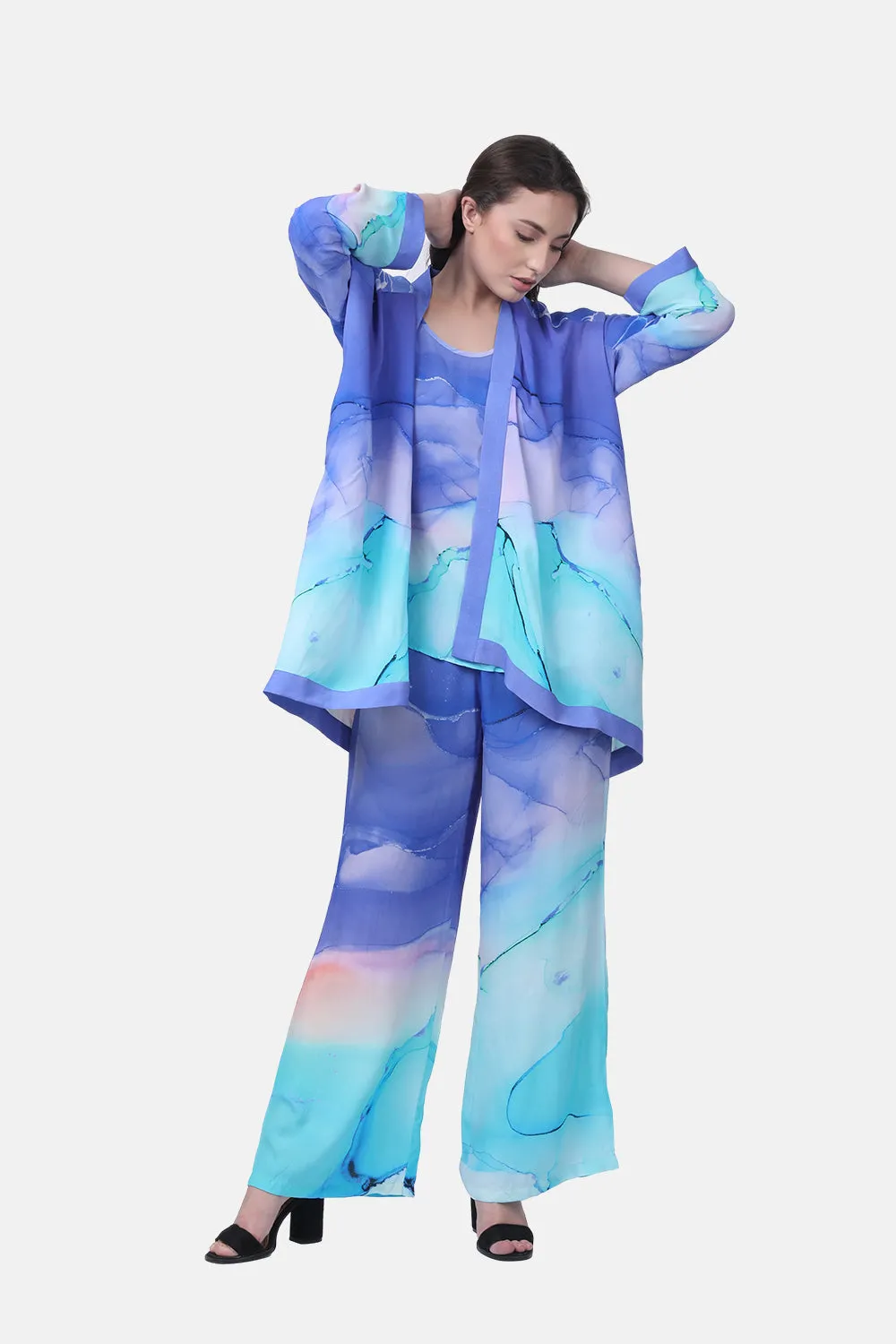 TEMPER BLUE - KIMONO SHORT SHRUG