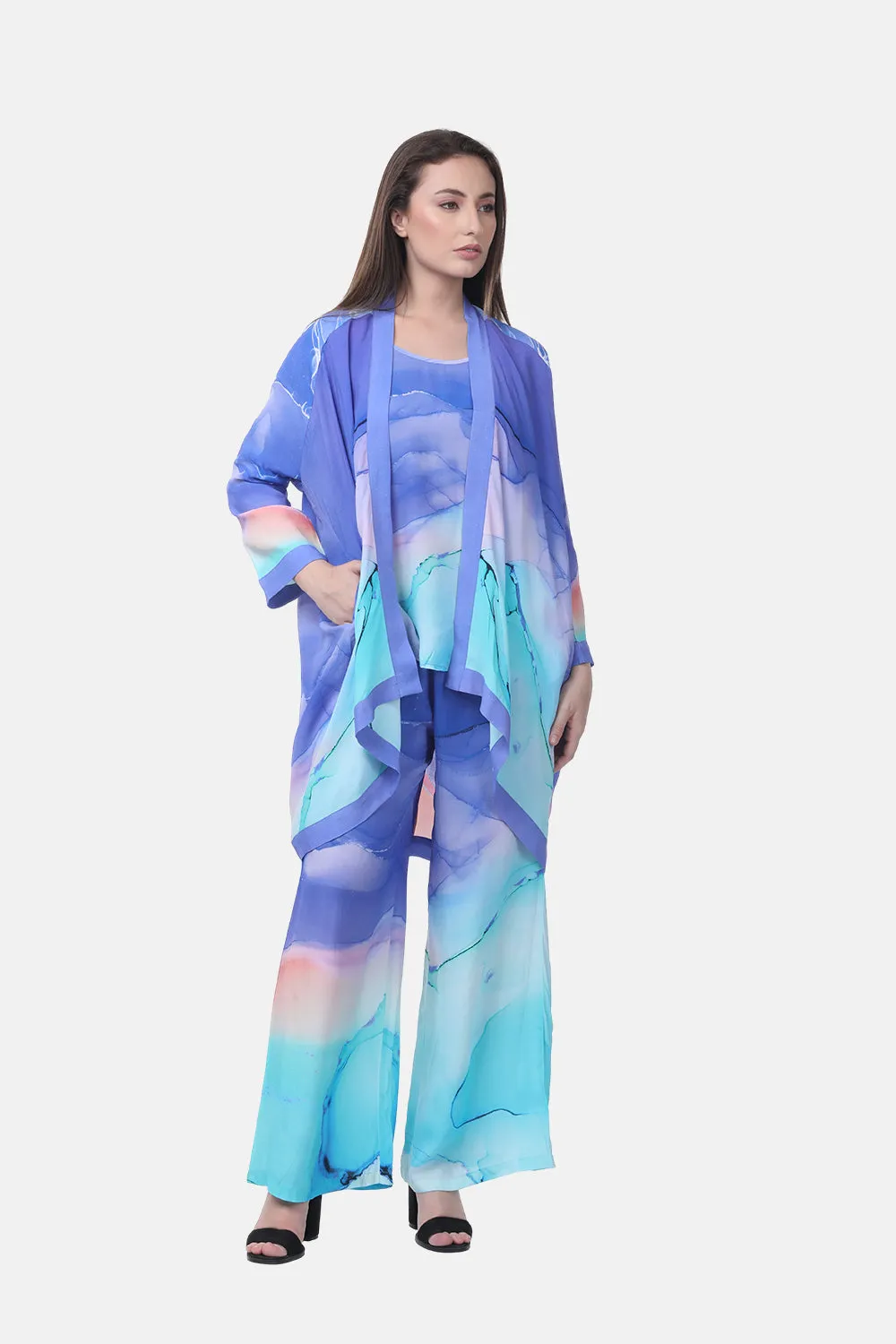TEMPER BLUE - KIMONO SHORT SHRUG