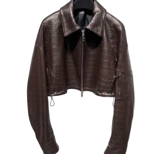 Textured  Zip Front Moto