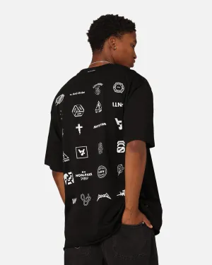 The Anti Order Stacked Logo Baggy T-Shirt Black
