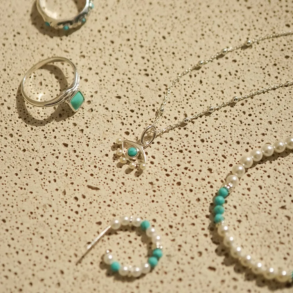 The Evil Eye Necklace Layering Set Sterling Silver
