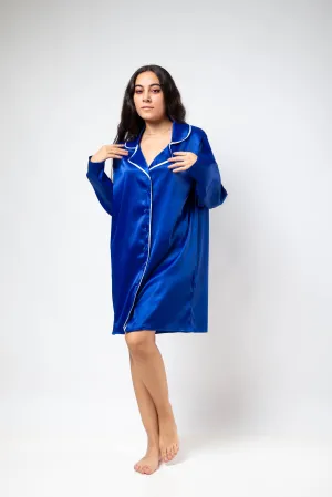 The Galaxy Shirt Dress - Blue