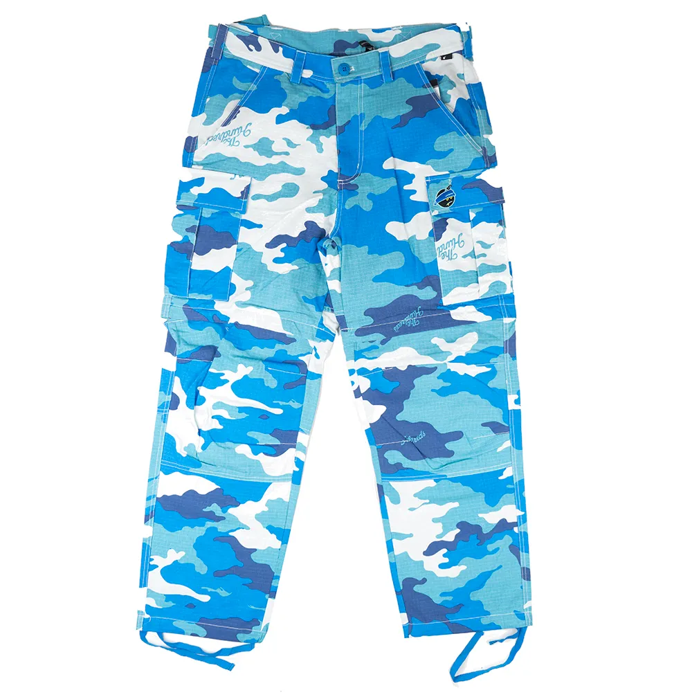 THE HUNDREDS CAMO CARGO PANTS BLUE - L22F104024 (SOLD OUT)
