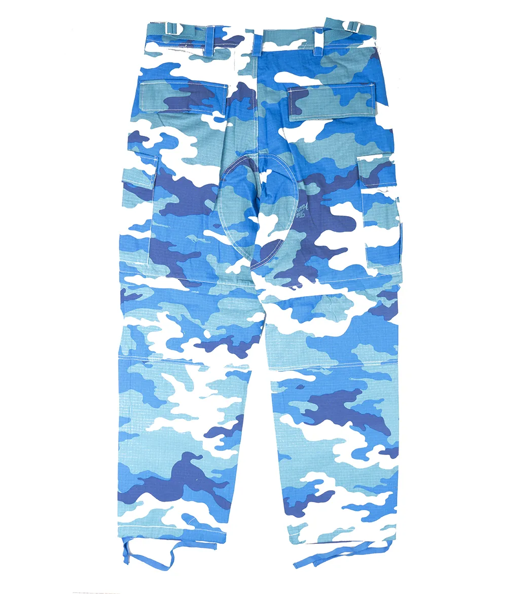 THE HUNDREDS CAMO CARGO PANTS BLUE - L22F104024 (SOLD OUT)