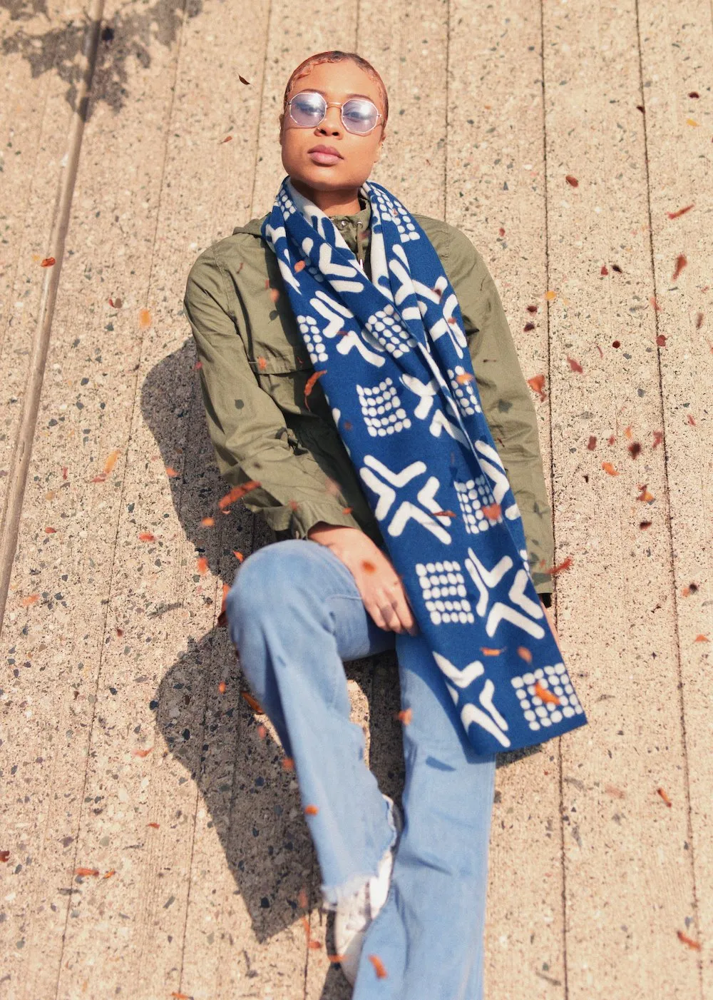 The Mud Navy Scarf