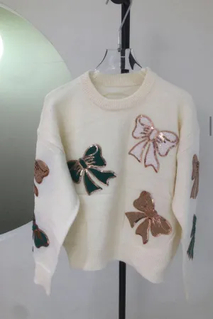 The Sequin Bow Sweater