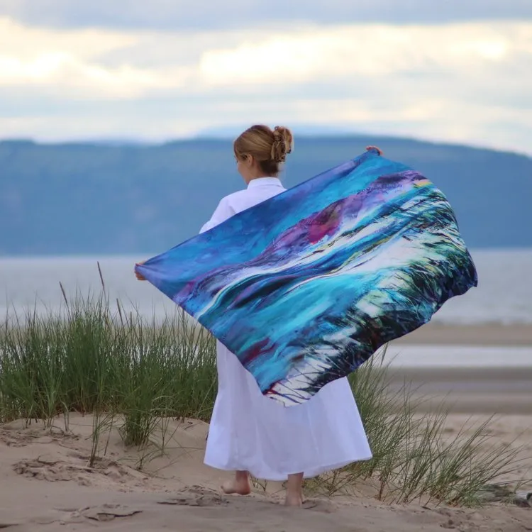 Three Beaches Isle of Harris Silk Scarf