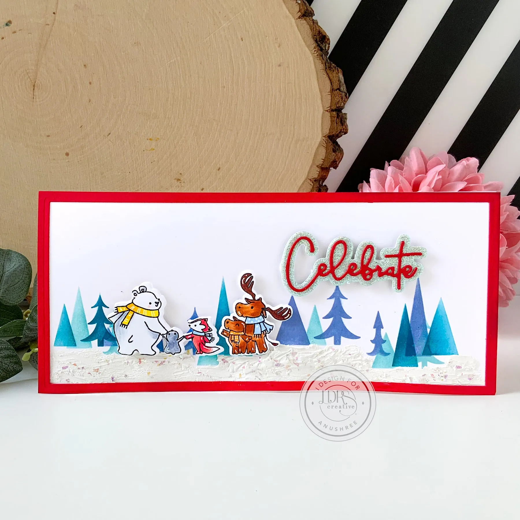Through the Trees Stamps and Slimline Layering Stencils Bundle