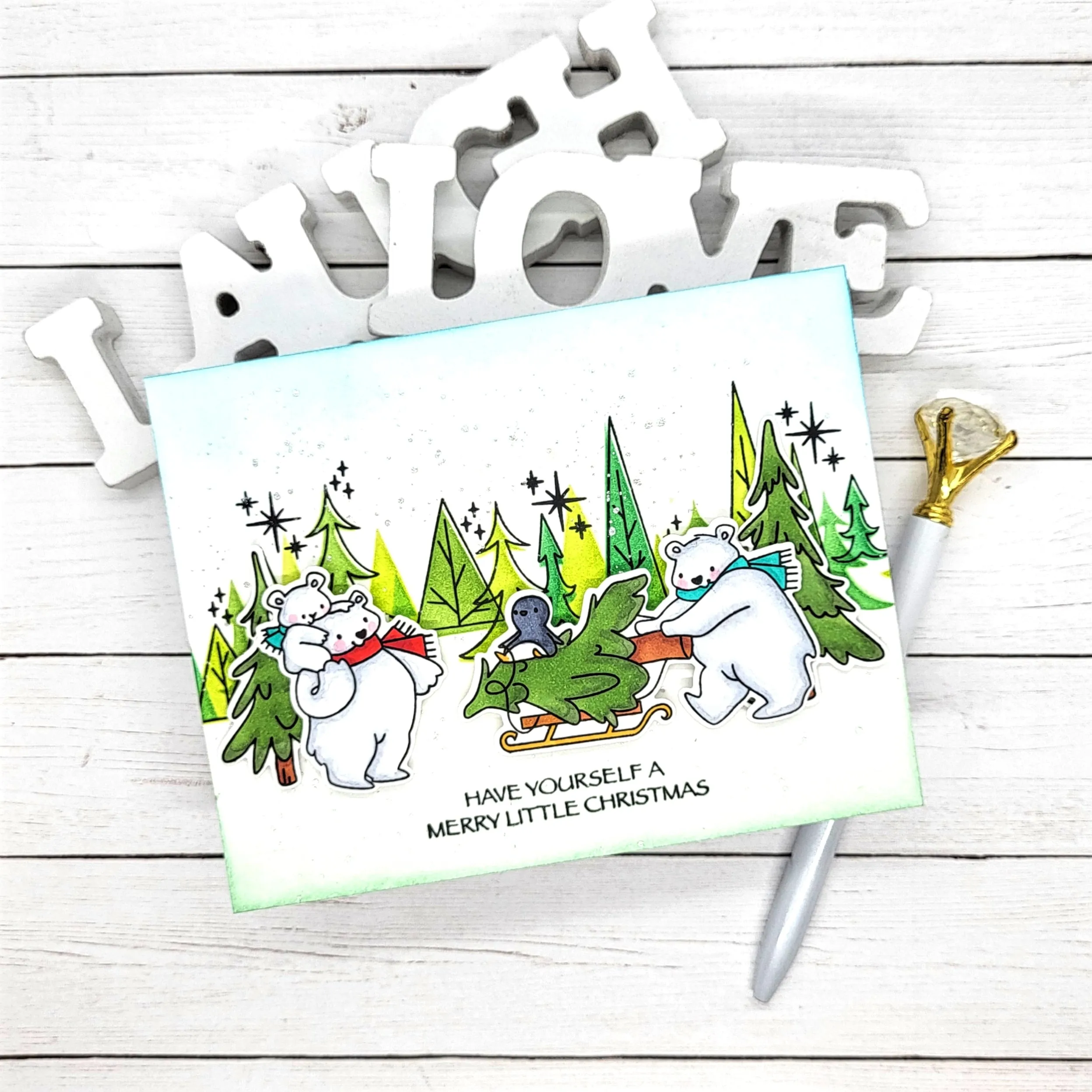 Through the Trees Stamps and Slimline Layering Stencils Bundle