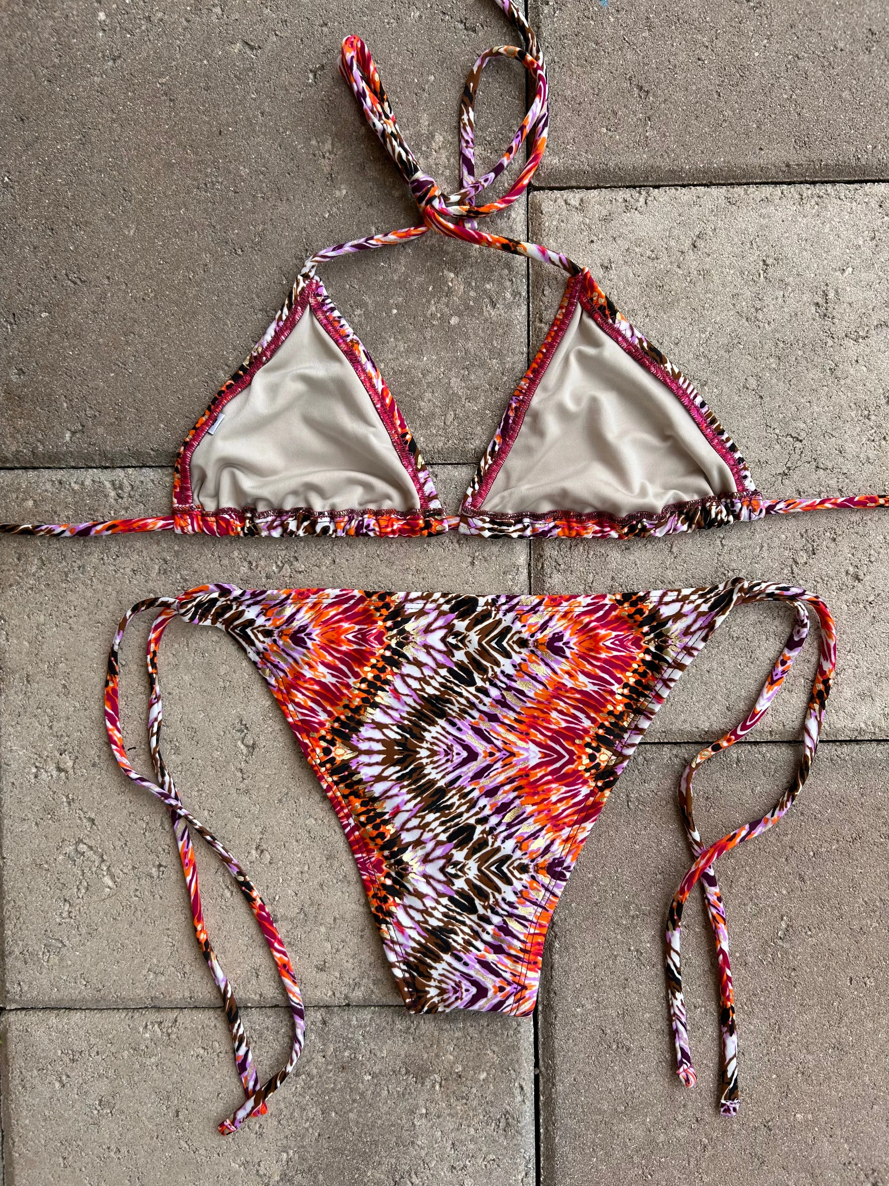 Tie-Dye Triangle Bikini Top