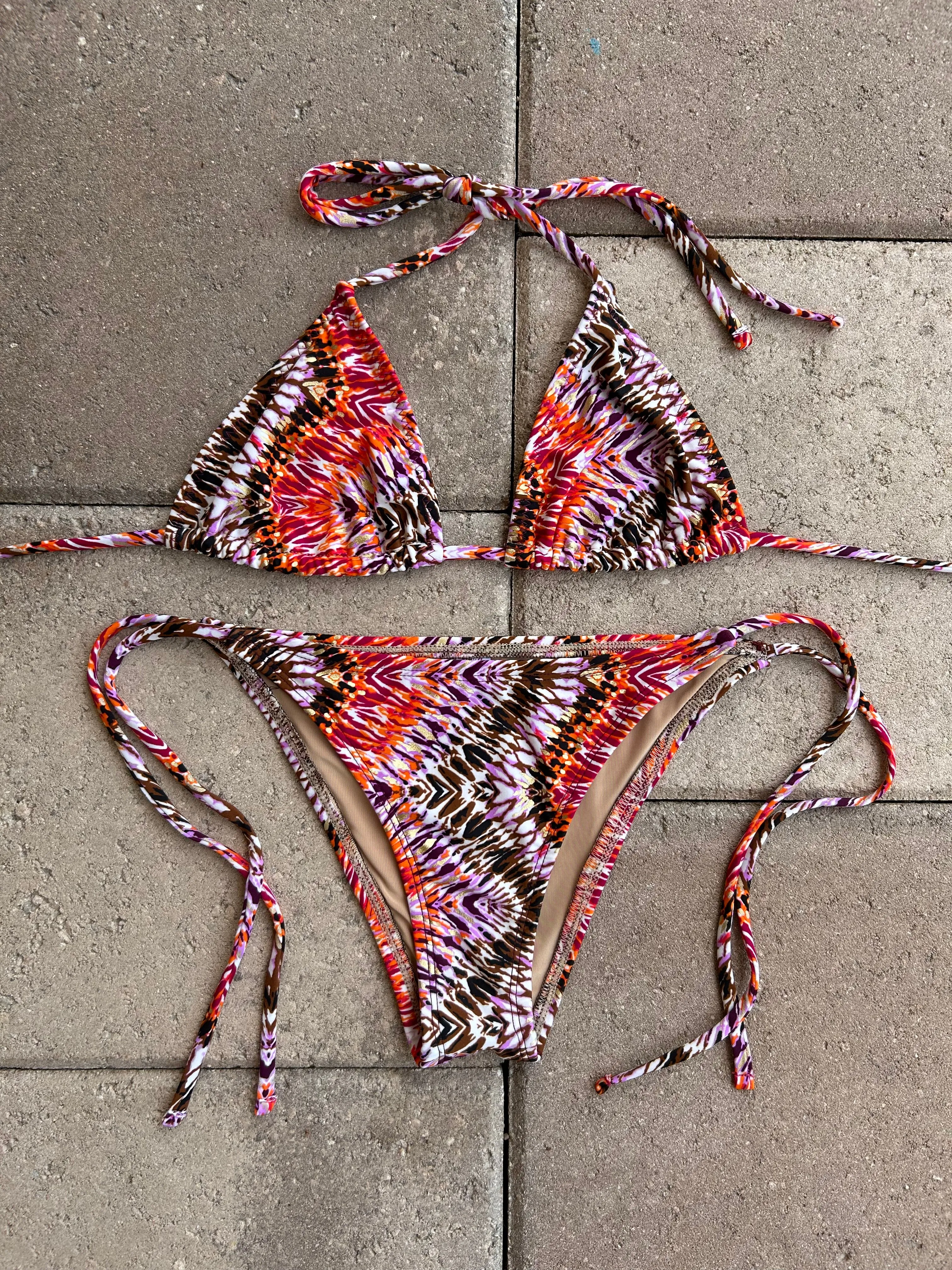 Tie-Dye Triangle Bikini Top