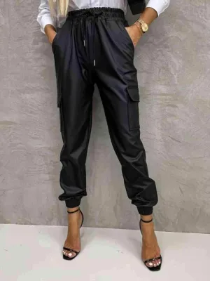 Tied High Waist Pants with Pockets