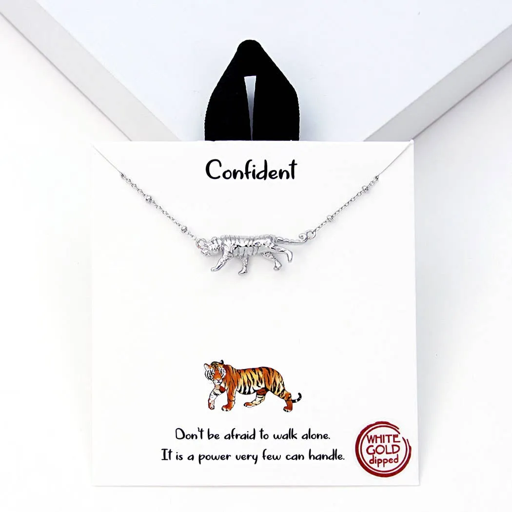 Tiger Figurine Pendant Necklace
