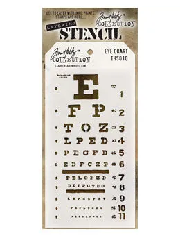 Tim Holtz Eye Chart Layering Stencil