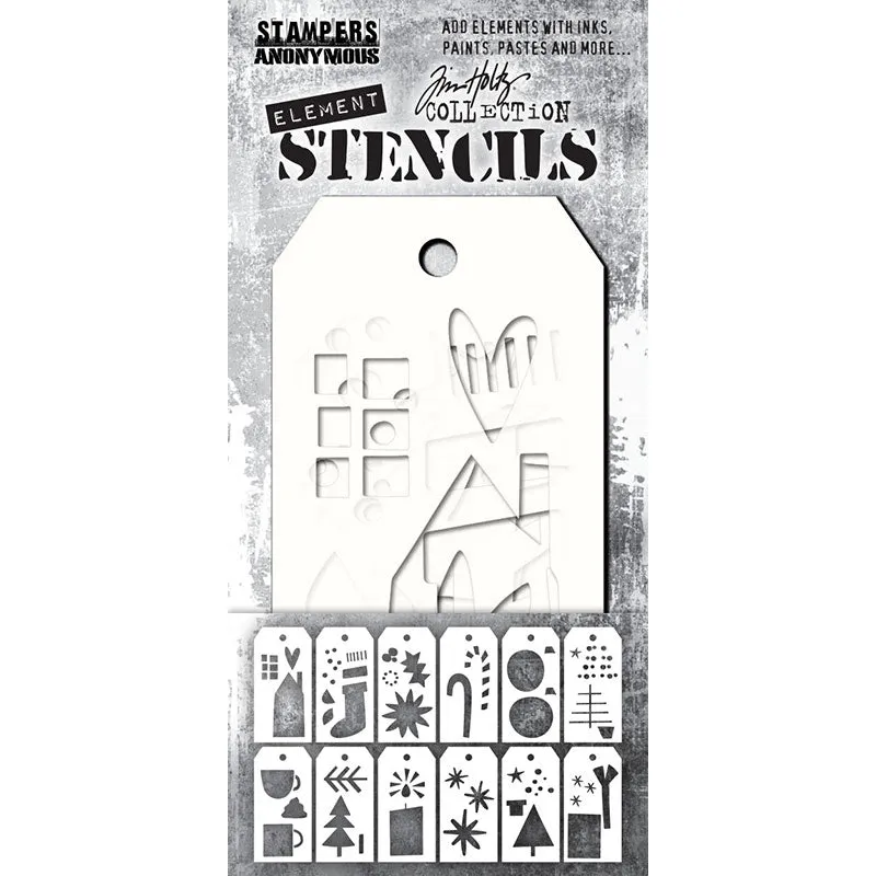 Tim Holtz Layering stencil - Element - Festive Art