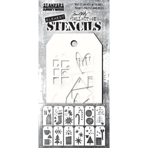 Tim Holtz Layering stencil - Element - Festive Art