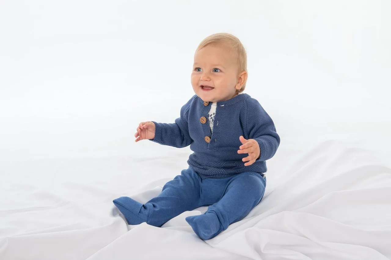 Tiny Twig Sapphire Knitted Cardigan