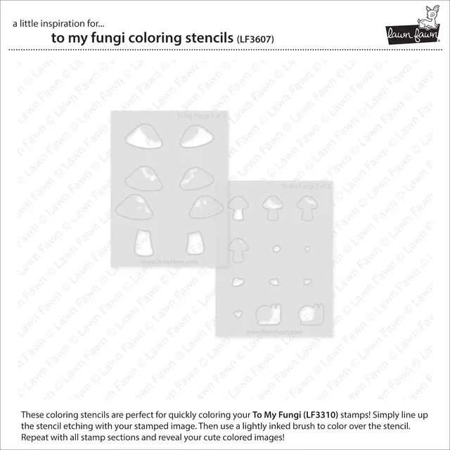 To My Fungi Coloring Stencils