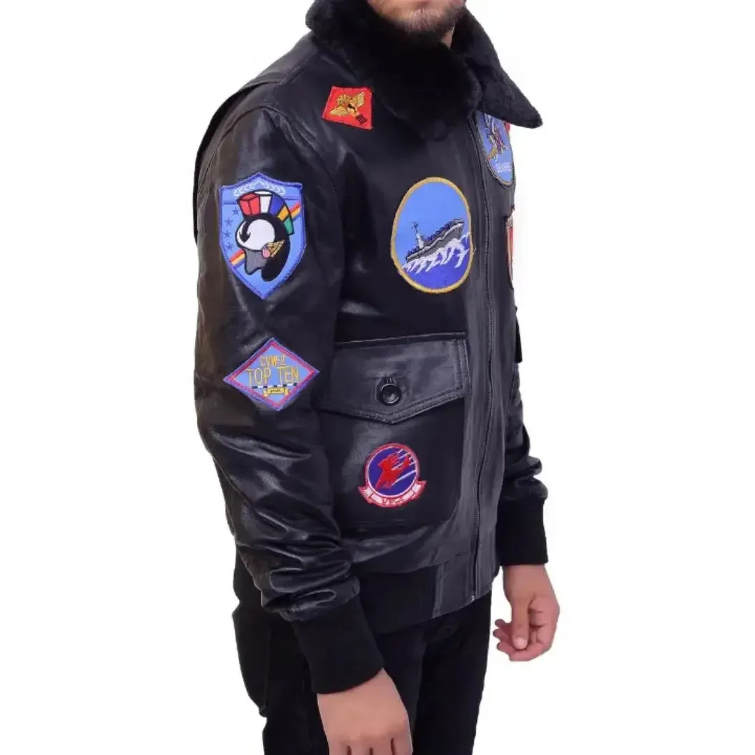 Tom Cruise Top  Gun Maverick Leather Jacket