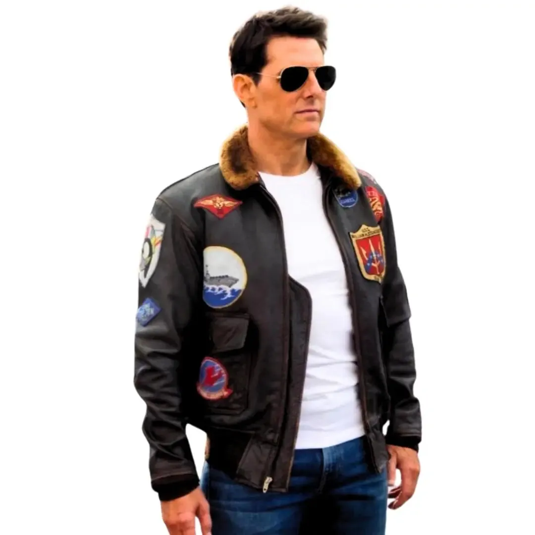 Tom Cruise Top  Gun Maverick Leather Jacket