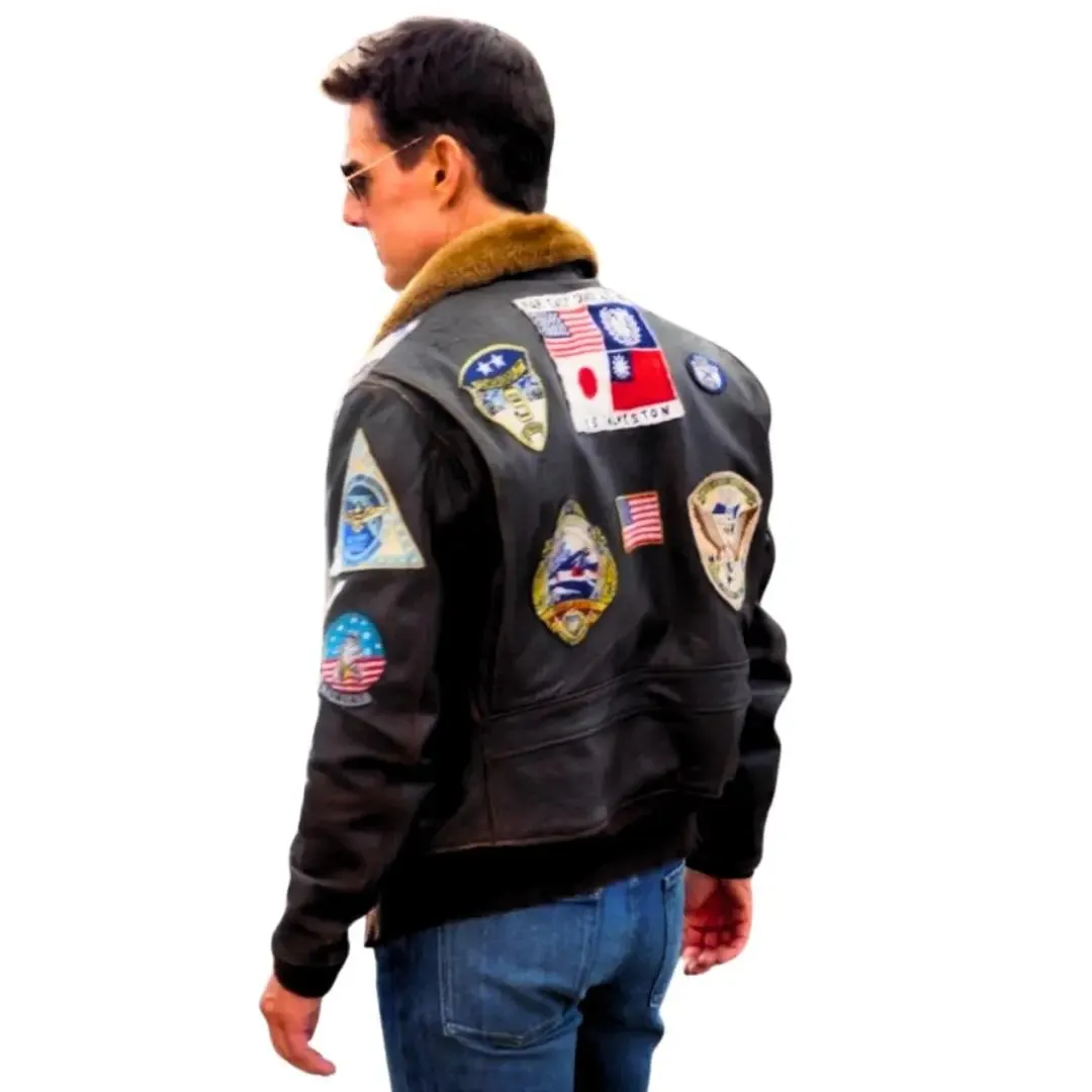 Tom Cruise Top  Gun Maverick Leather Jacket