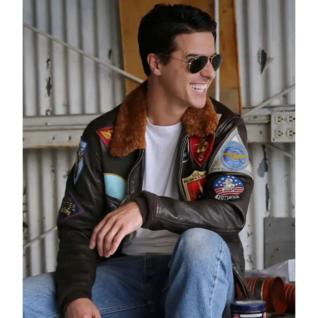 Tom Cruise Top  Gun Maverick Leather Jacket