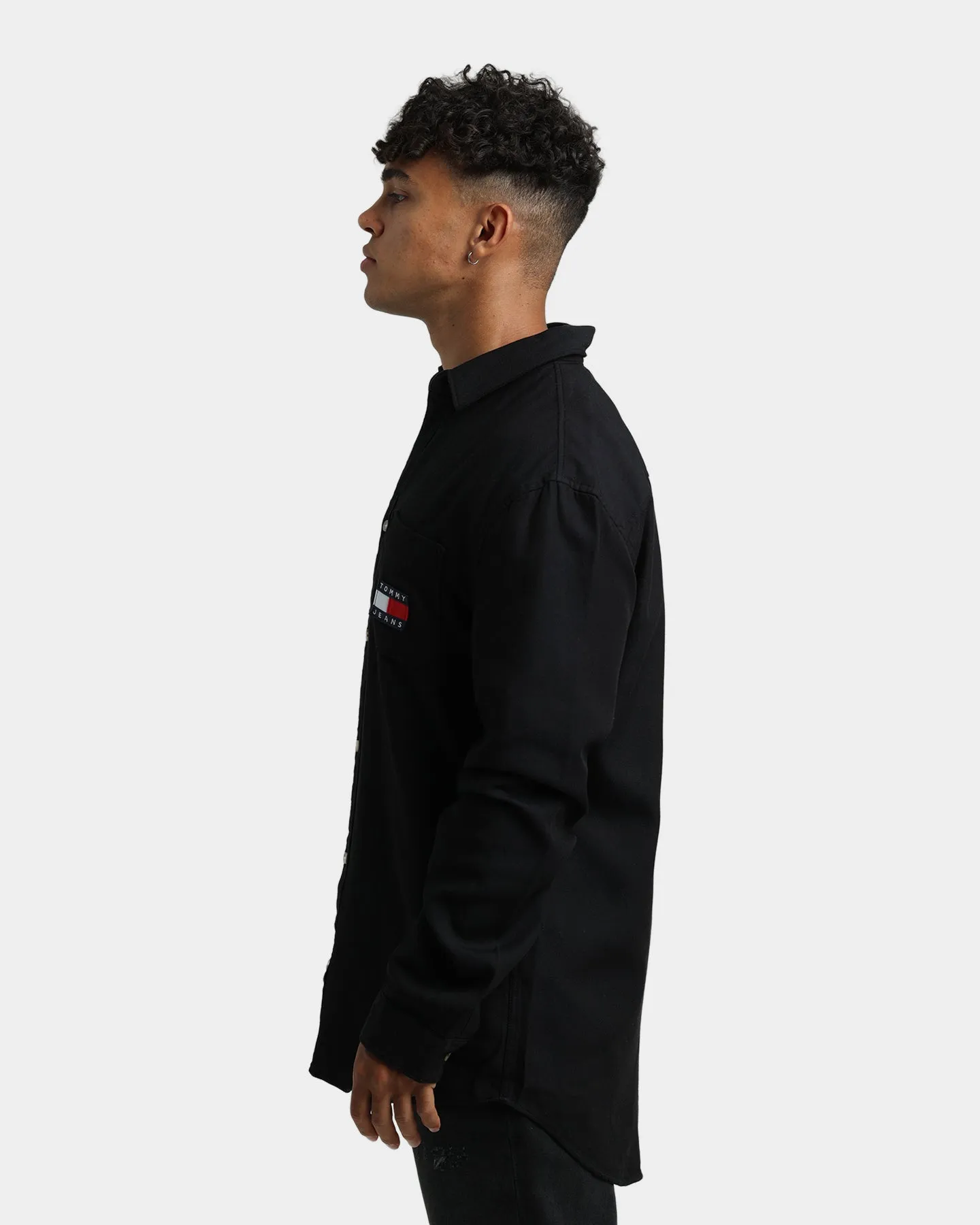 Tommy Jeans Tencel Badge Shirt Black