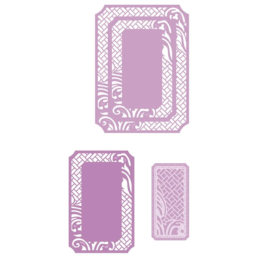 Tonic Studios - My Memory Book - Screened Flourish Layering Die Set - 3018E