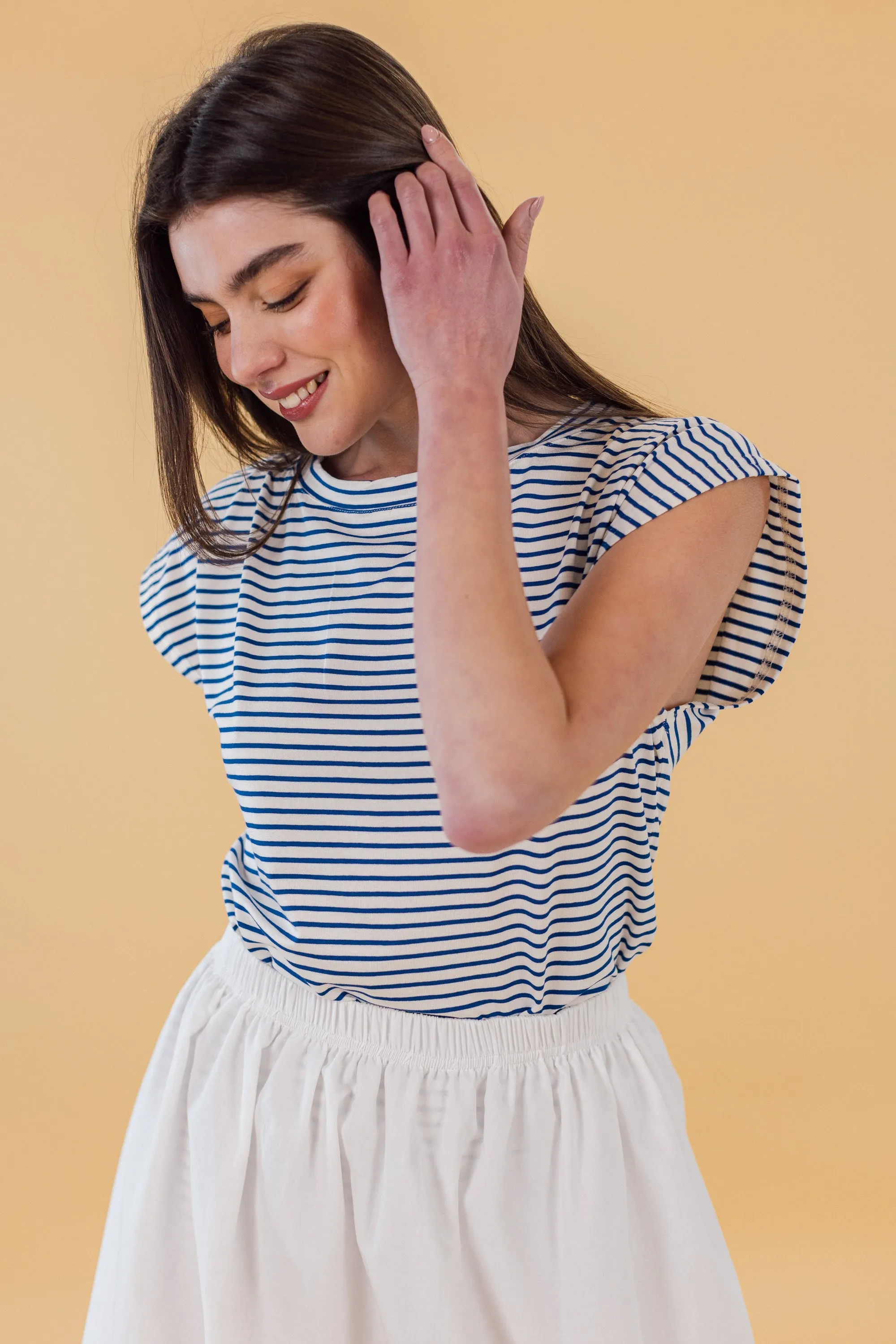 Top Aria Navy Stripes