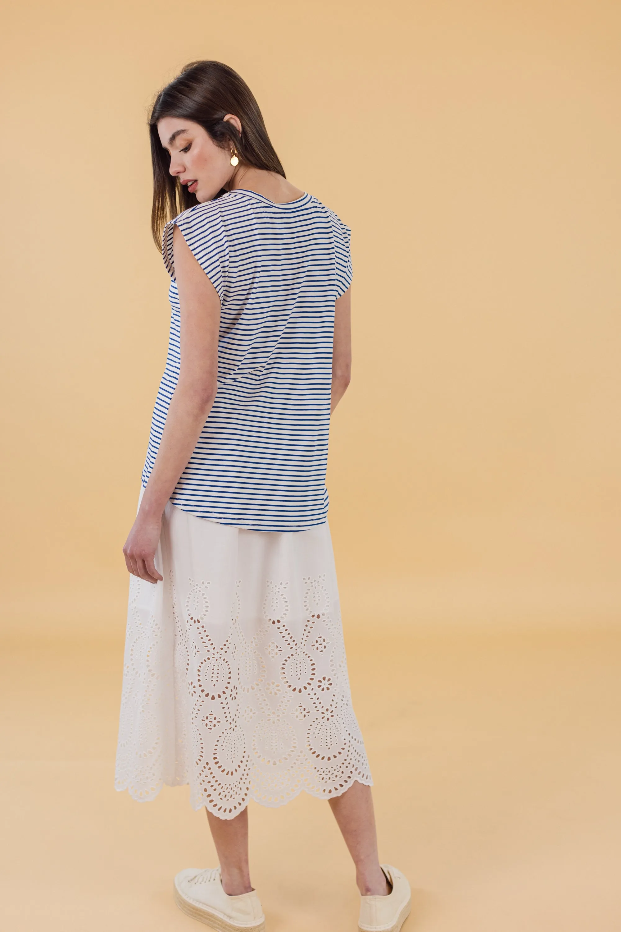 Top Aria Navy Stripes