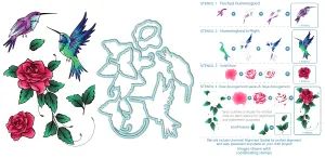 Trailing Hummingbird Stamps, Dies, and Layering Stencils Bundle