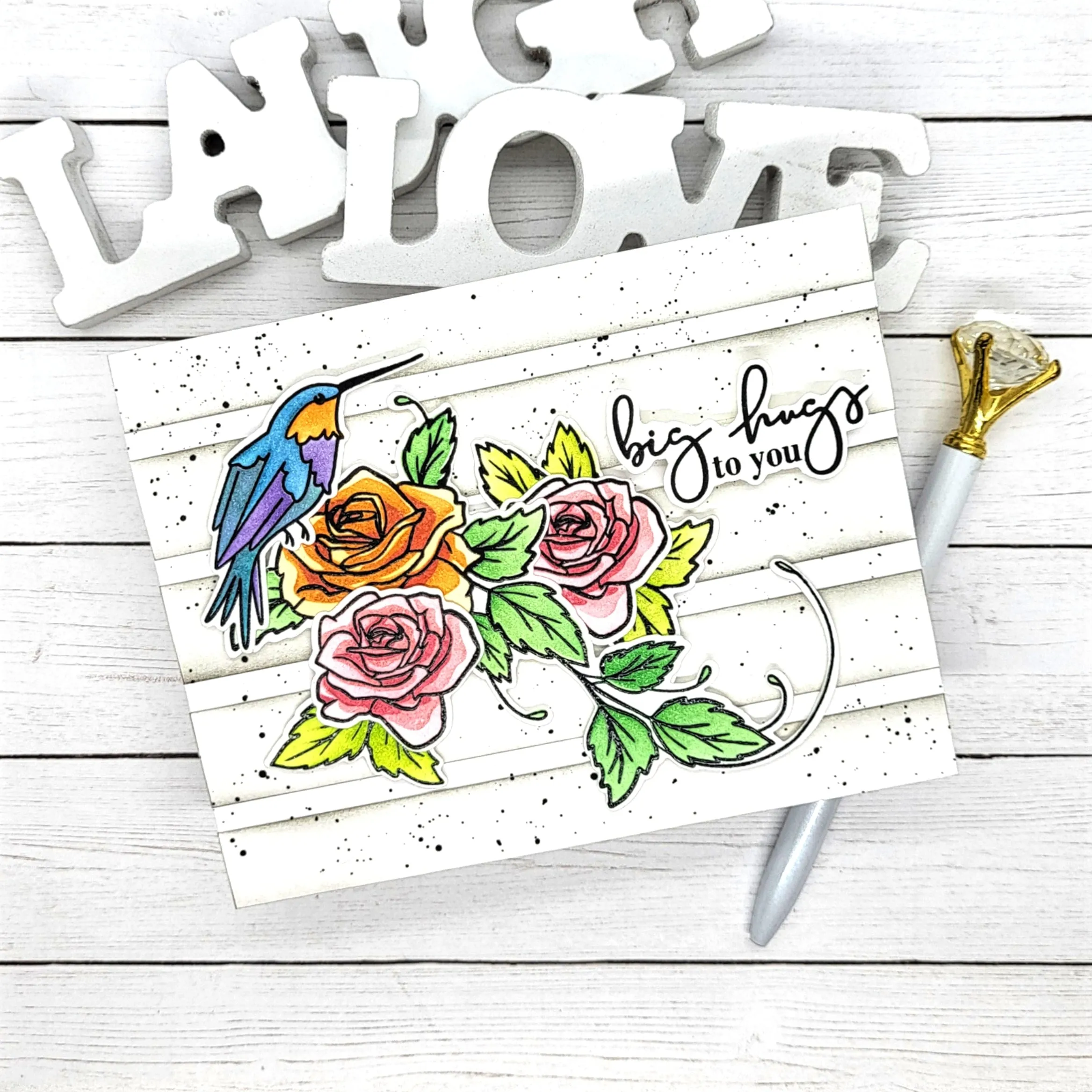 Trailing Hummingbird Stamps, Dies, and Layering Stencils Bundle