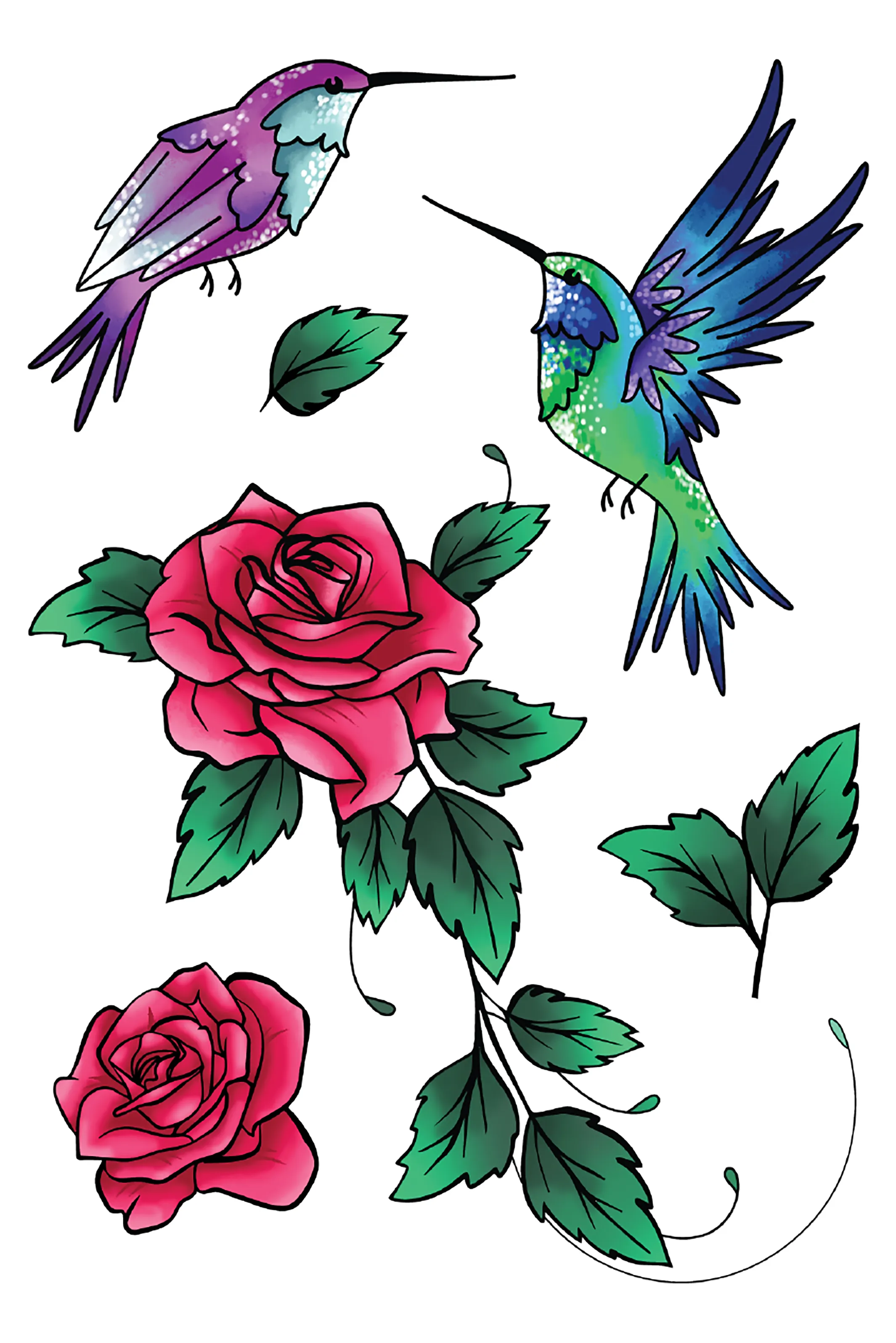 Trailing Hummingbird Stamps, Dies, and Layering Stencils Bundle