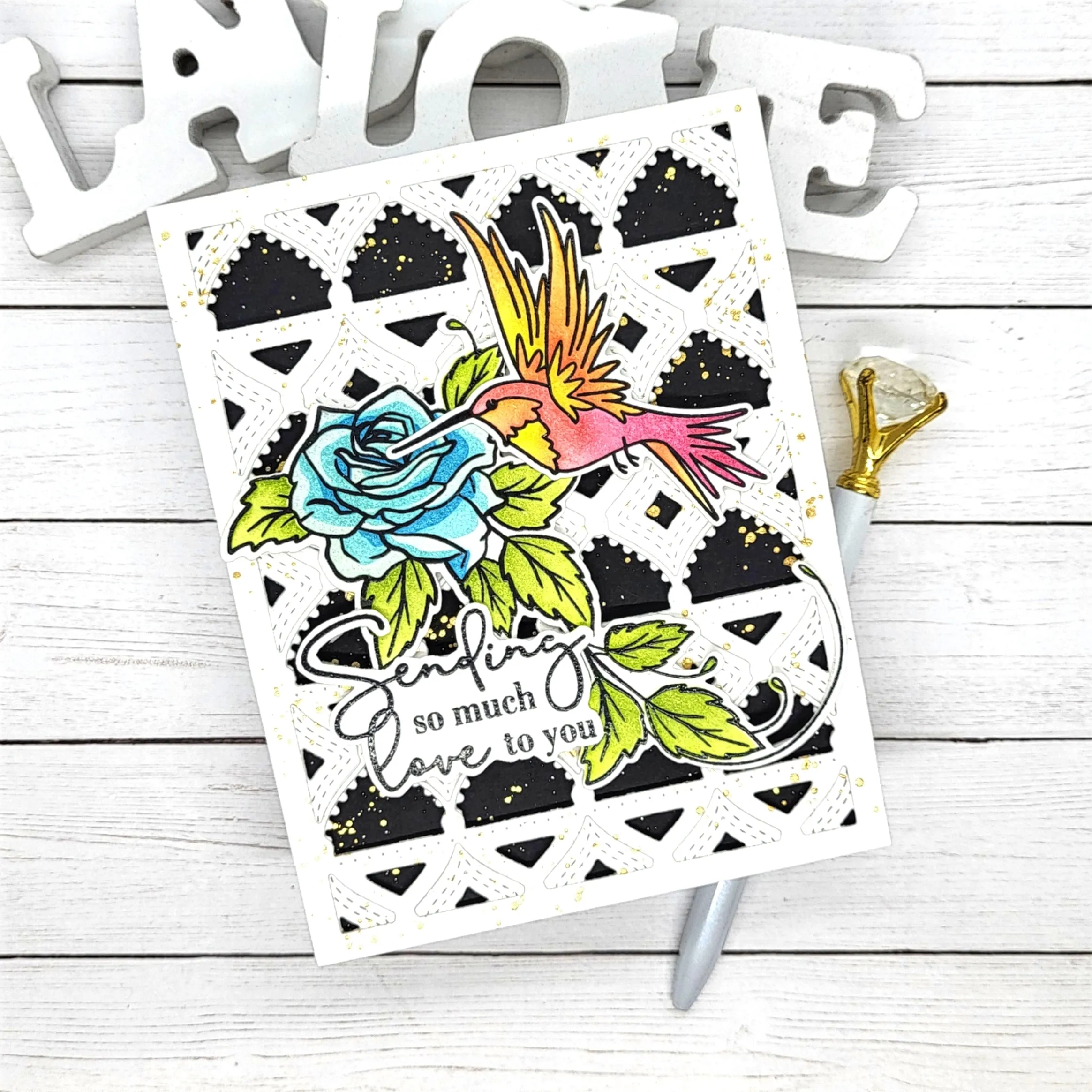 Trailing Hummingbird Stamps, Dies, and Layering Stencils Bundle