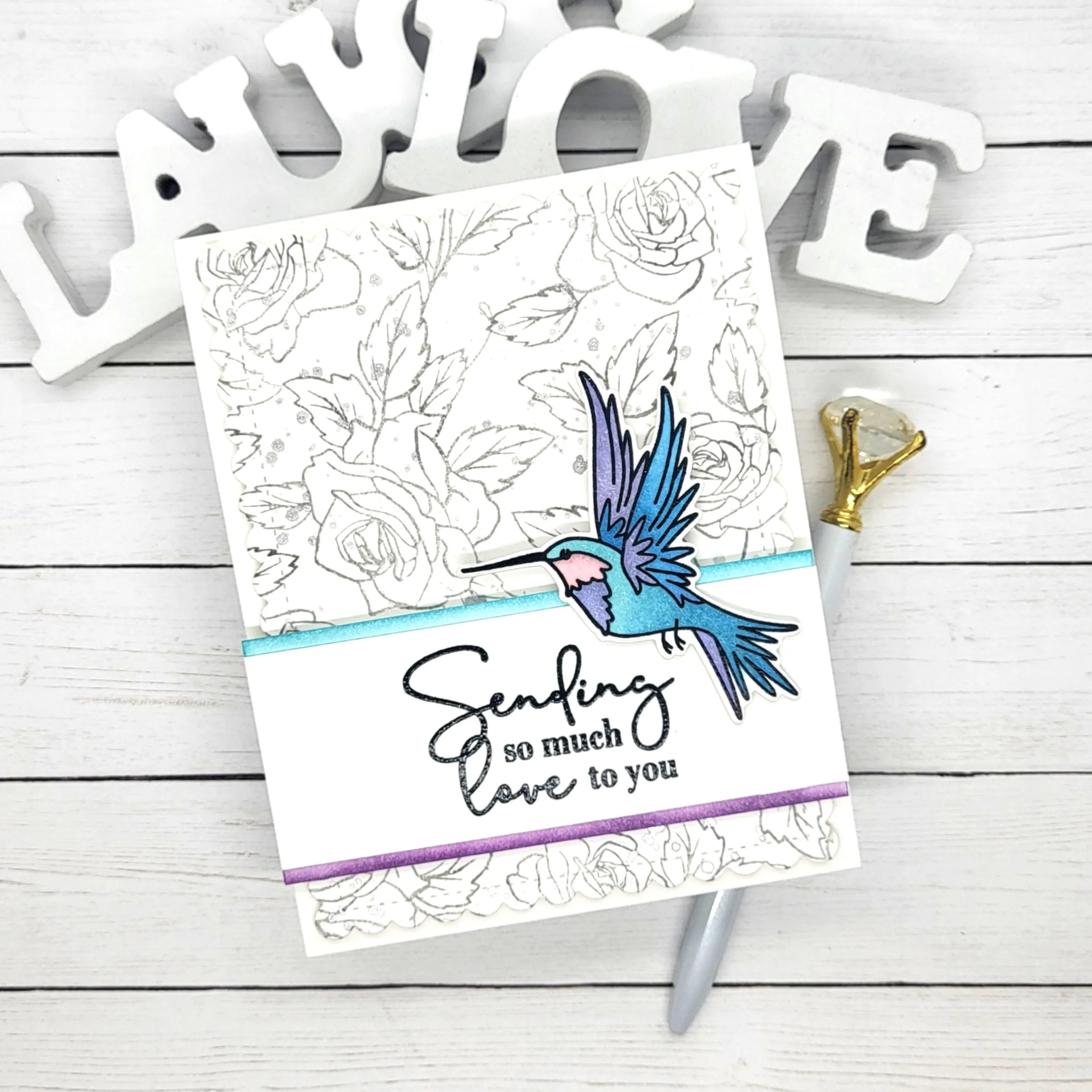 Trailing Hummingbird Stamps, Dies, and Layering Stencils Bundle