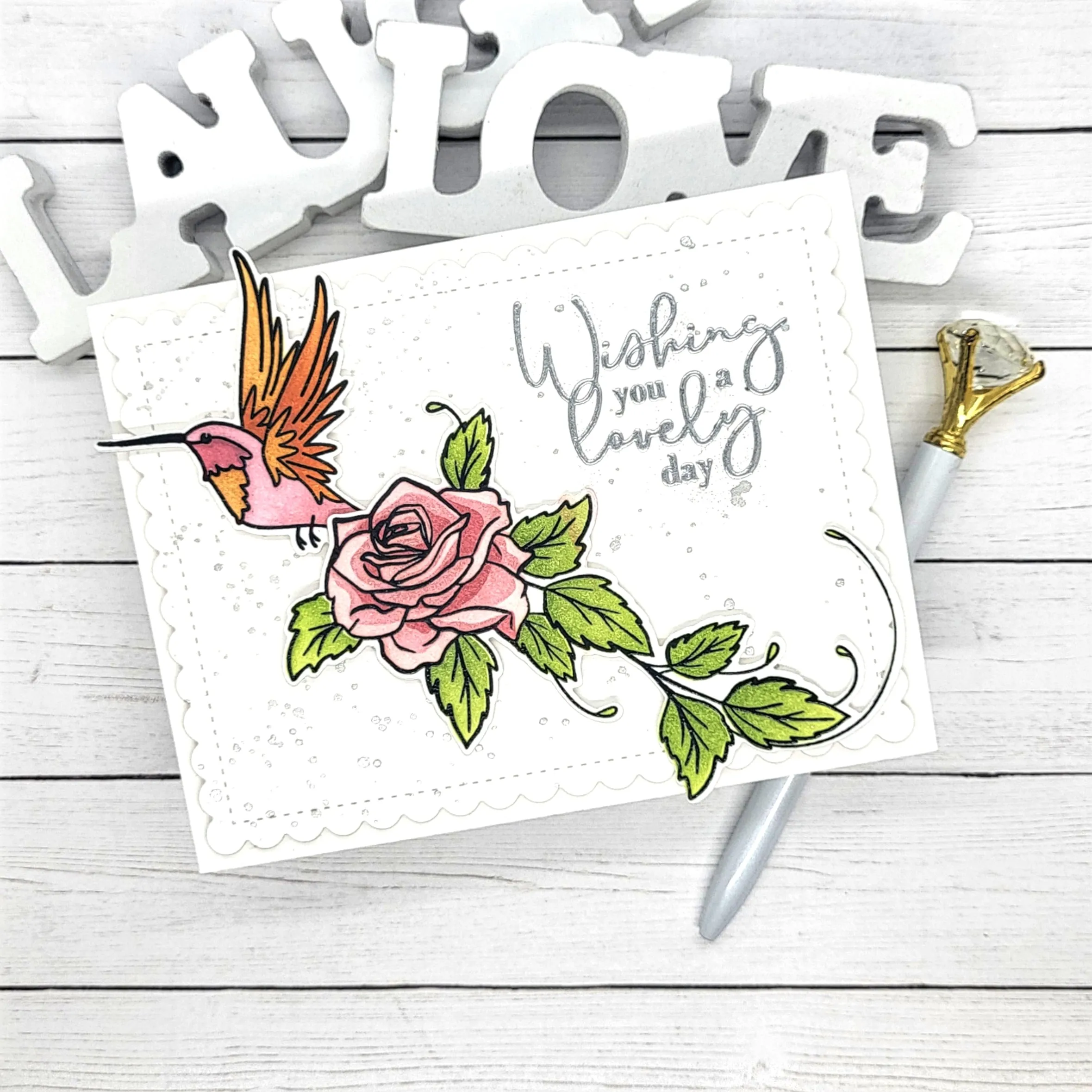 Trailing Hummingbird Stamps, Dies, and Layering Stencils Bundle