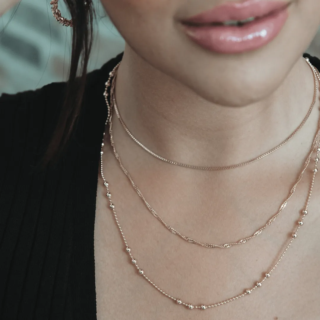 Triple Layer Necklace - Dotted